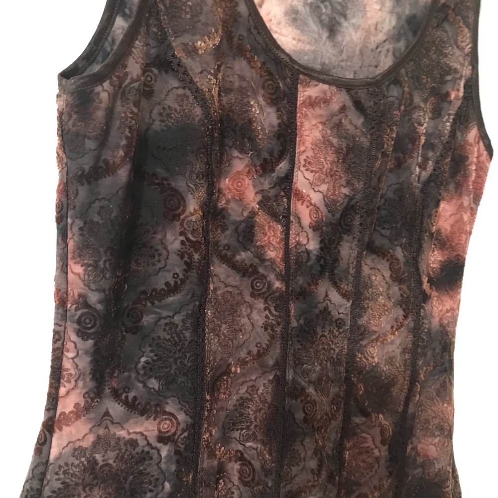 CATO - Sleeveless Dressy Top -Brown Size Small - Picture 6 of 9